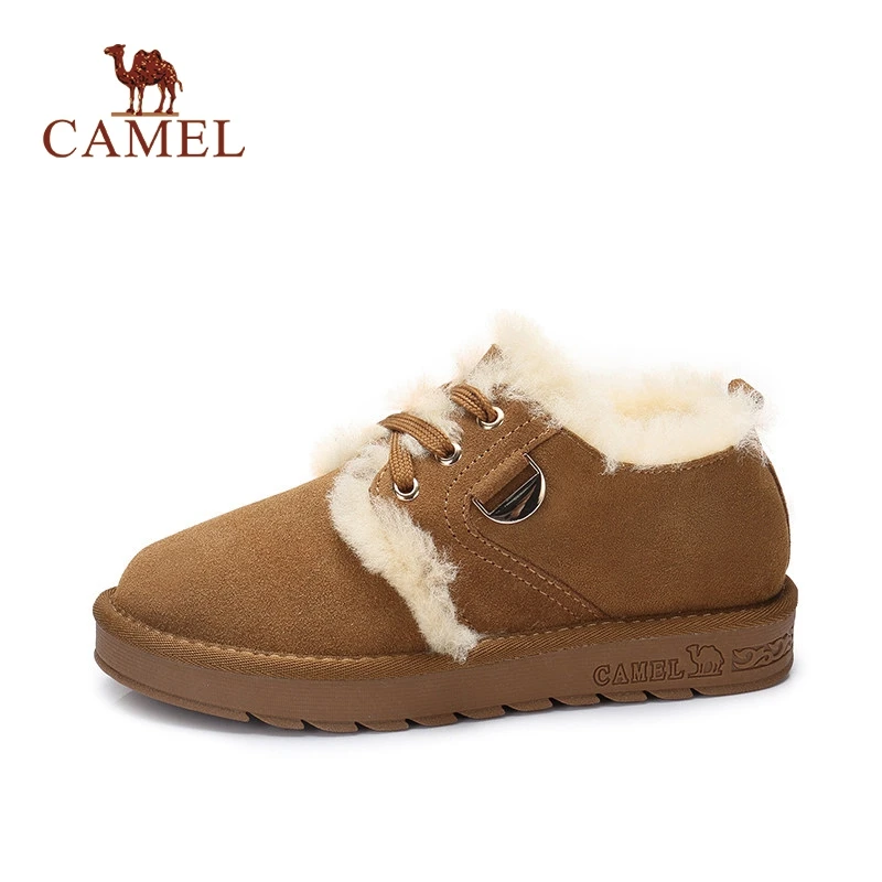 CAMEL/зимняя Модная Повседневная Новая женская обувь на плоской подошве зимние