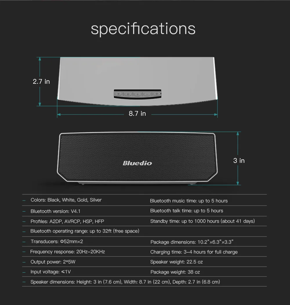 Bluedio портативный динамик s BS-3(Camel) Мини 4,1 Bluetooth динамик 3D стерео музыка объемный звук Колонка коробка