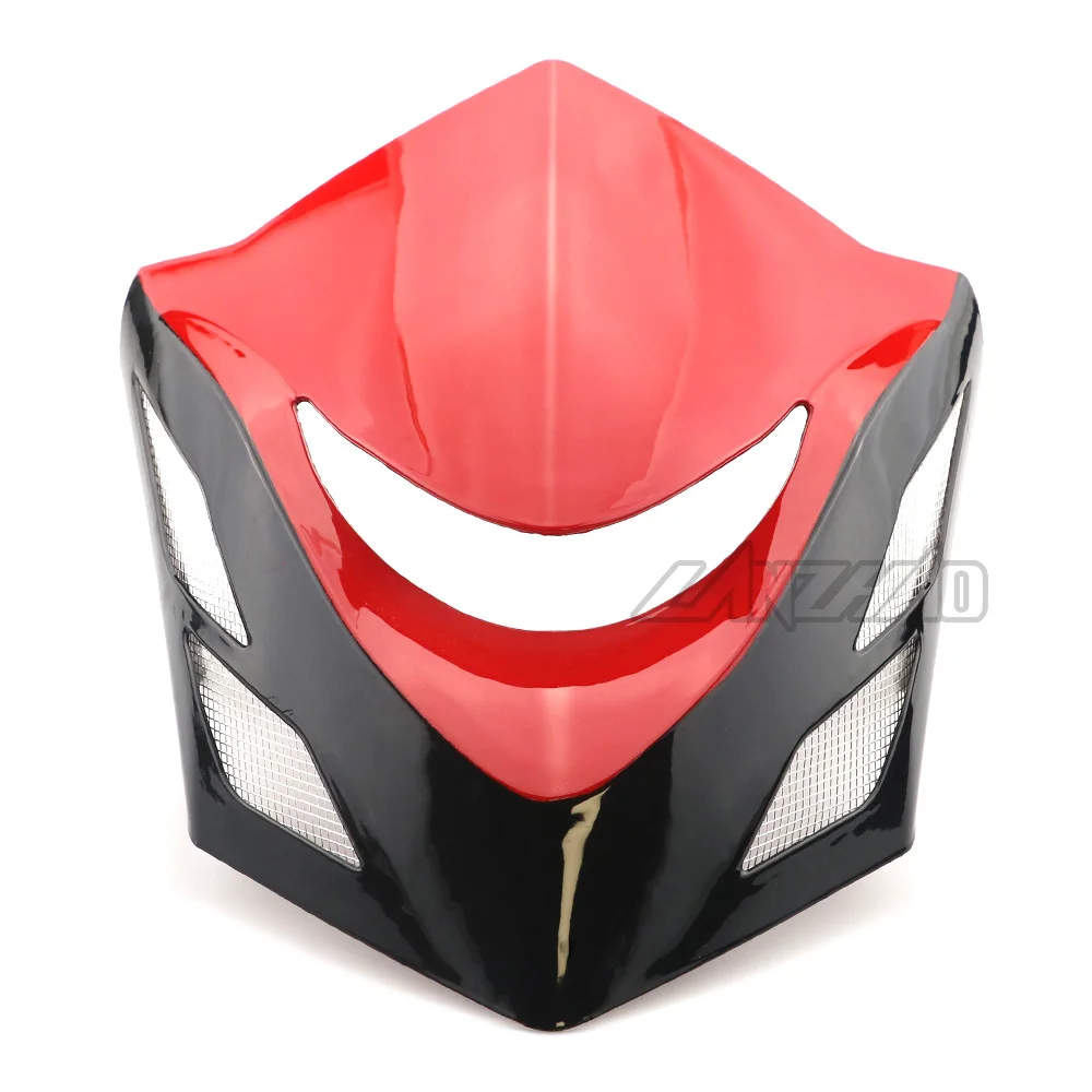 Лобовое стекло мотоцикла модифицированное покрытие защита красный желтый