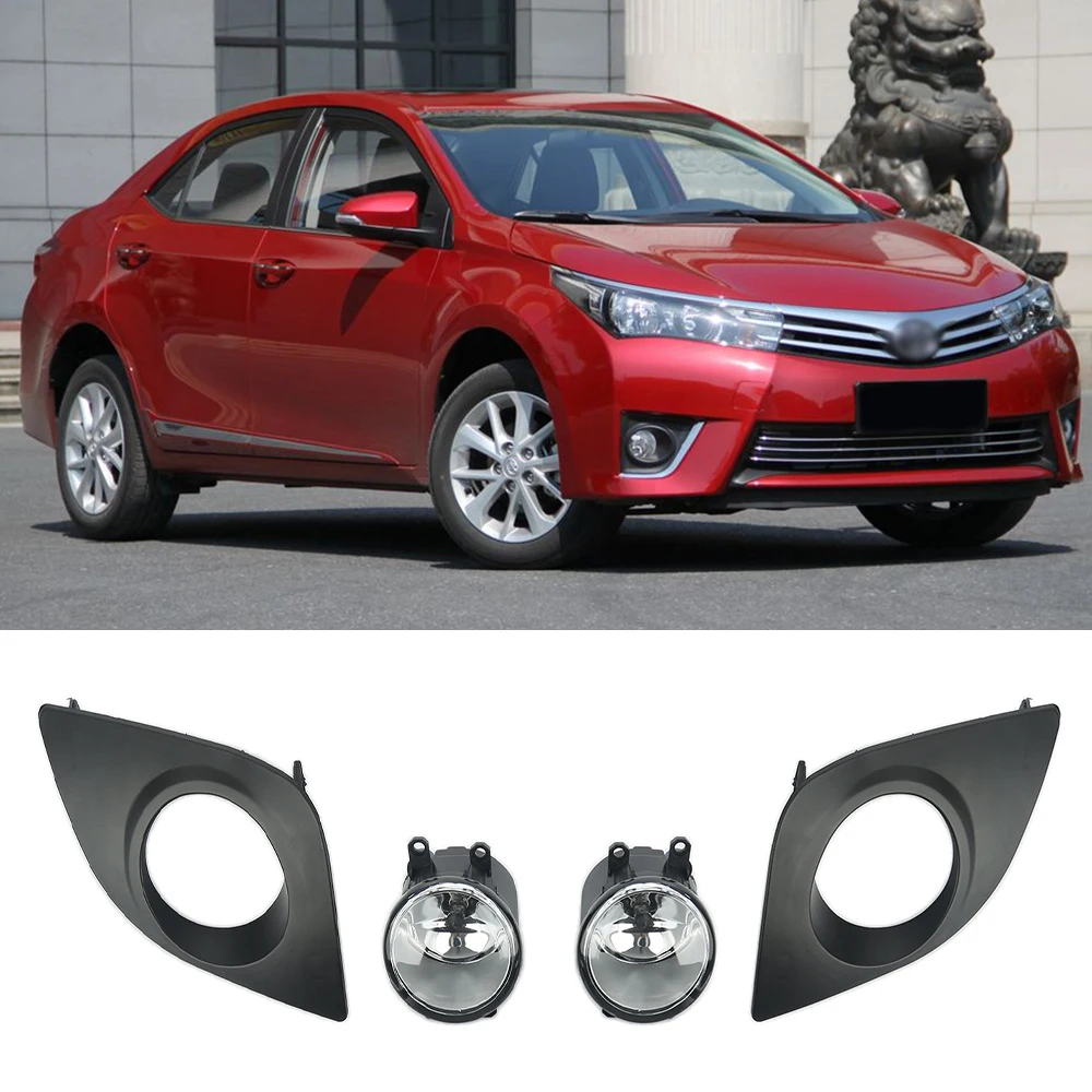

Высокое качество 2 шт./компл. для Toyota Corolla 2014 2015 2016 левая и правая сторона Прозрачный передний бампер противотуманная фара + набор проводов