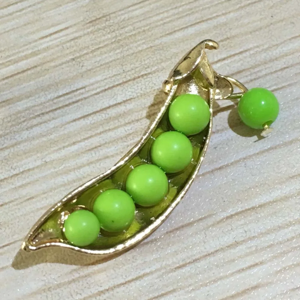 2017 модный аксессуар милый зеленый горошек в японском стиле брошь на воротник