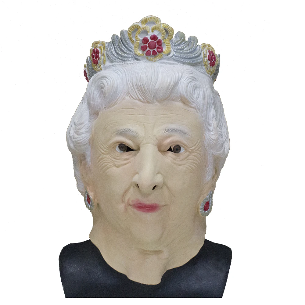Королева елизания латексная маска Реалистичная с человеческим лицом для