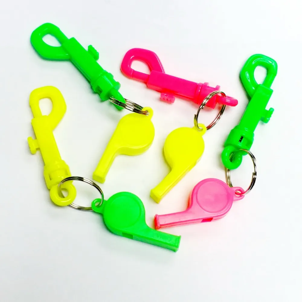 4 шт. пластиковый свисток с поворотным зажимом защелкивающийся крючок брелок