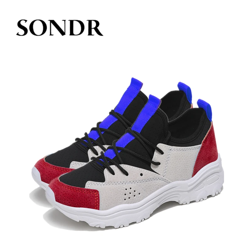 Женская обувь на платформе дышащая Повседневное кроссовки мода осень