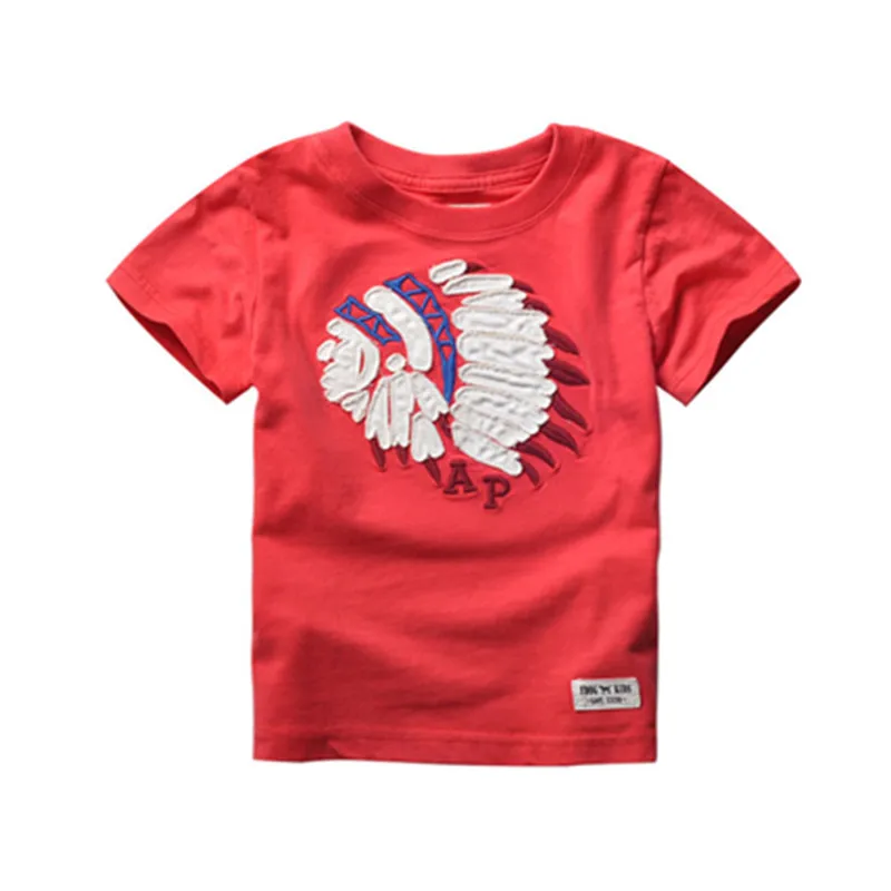 Футболка для маленьких мальчиков детская одежда летние детские топы с вышивкой
