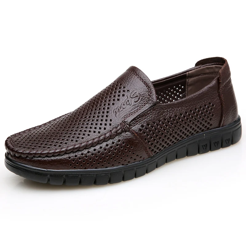 K9121688121Brown CAMEL/мужские кожаные туфли-лоферы, нескользящая повседневная мужская обувь износостойкая мягкая обувь в деловом стиле 38-45 для лета и осени - Цвет: K9121688121Brown