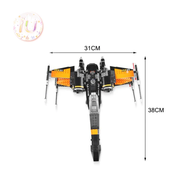 Legoings 75102 Звездные серии Poe X wing боец Строительные блоки набор подарок на день