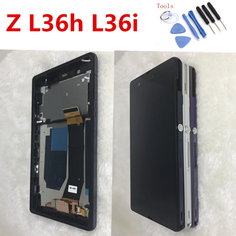 Сенсорный ЖК экран для Sony Xperia Z L36h дисплей C6601 C6606 C6603 C6602 C660x с рамкой дигитайзер