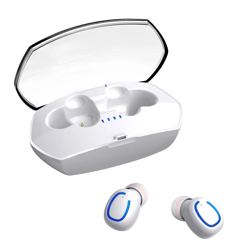 Bluetooth 5,0 беспроводные наушники TWS спортивные наушники Handsfree наушники Blutooth гарнитура вкладыши мини футляр для наушников для телефона - Цвет: White