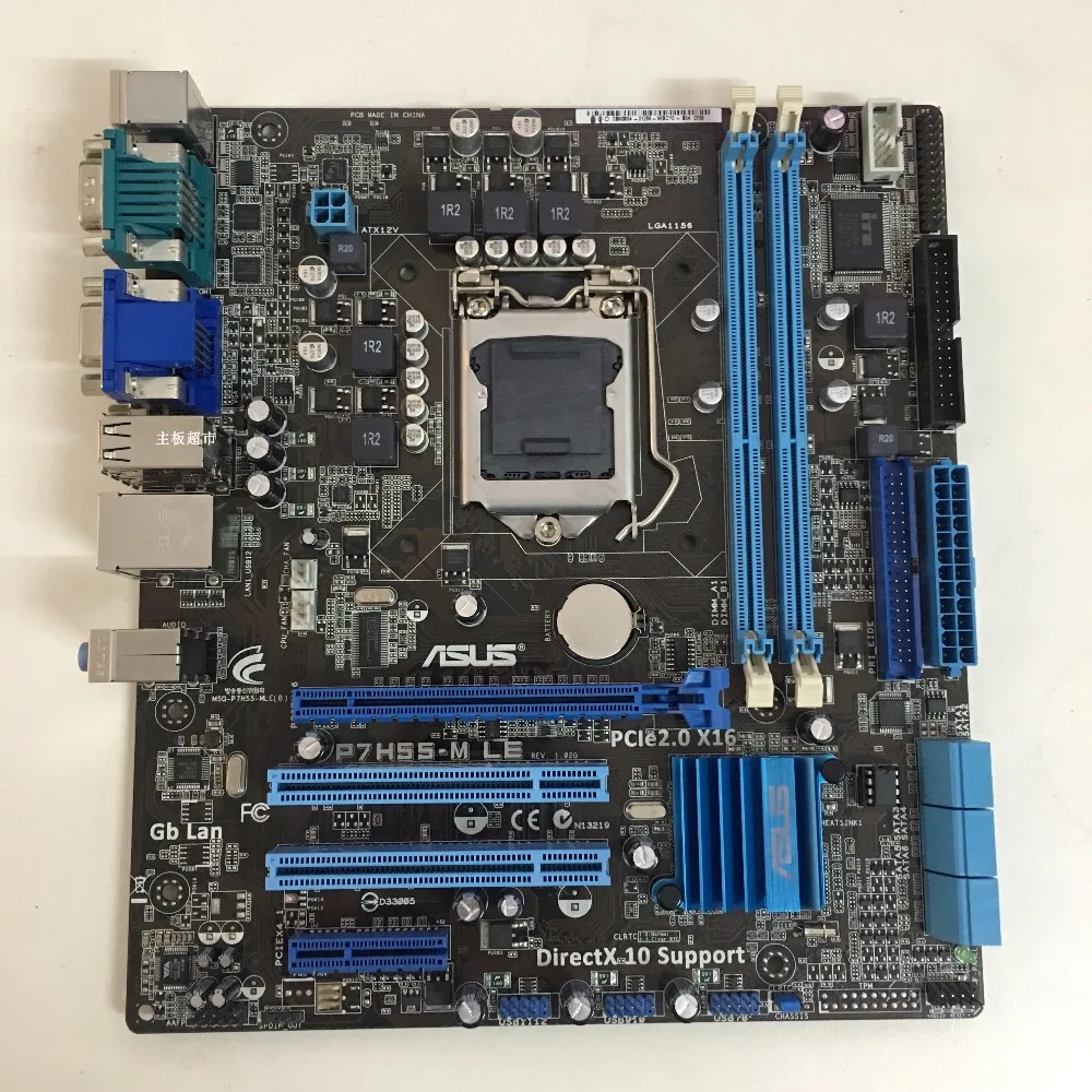 Материнская плата LGA 1156 для ASUS настольная материнская H55 i3 i5 i7 DDR3 uATX