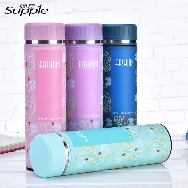 450ml Thermos Cup Stainless Steel Water Bottle Thermo Mug Insulated Lady Coffee Tumbler Auto Car Vacuum Flask | Дом и сад