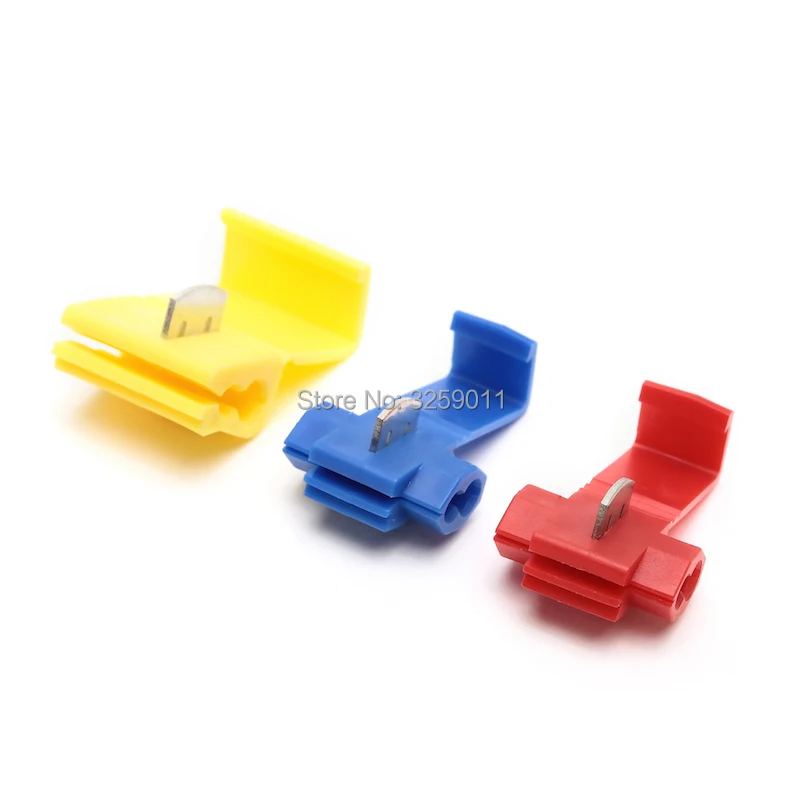 

50PCS Insulated Quick Splice Lock Wire Terminals Crimp For Car Electrical Crimp Cable Snap 80X red Blue Yellow Assortment Kit