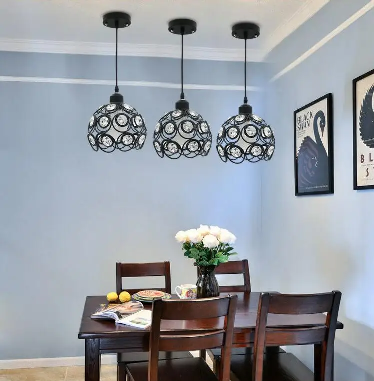 Современный черный подвесные светильники утюг ретро чердак лампа металлический