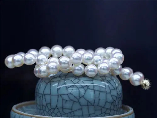 Top luster round AAAAA 17&quot 8-9 mm real AKOYA SOUTH sea white pearl necklace&gt&gt&gtFree shipping | Украшения и аксессуары