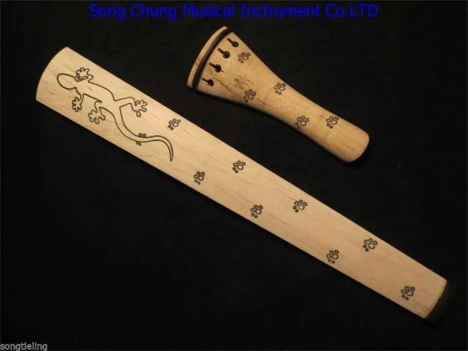 

1set baroque style design nature maple 4/4 violin fingerboard /tailpieces