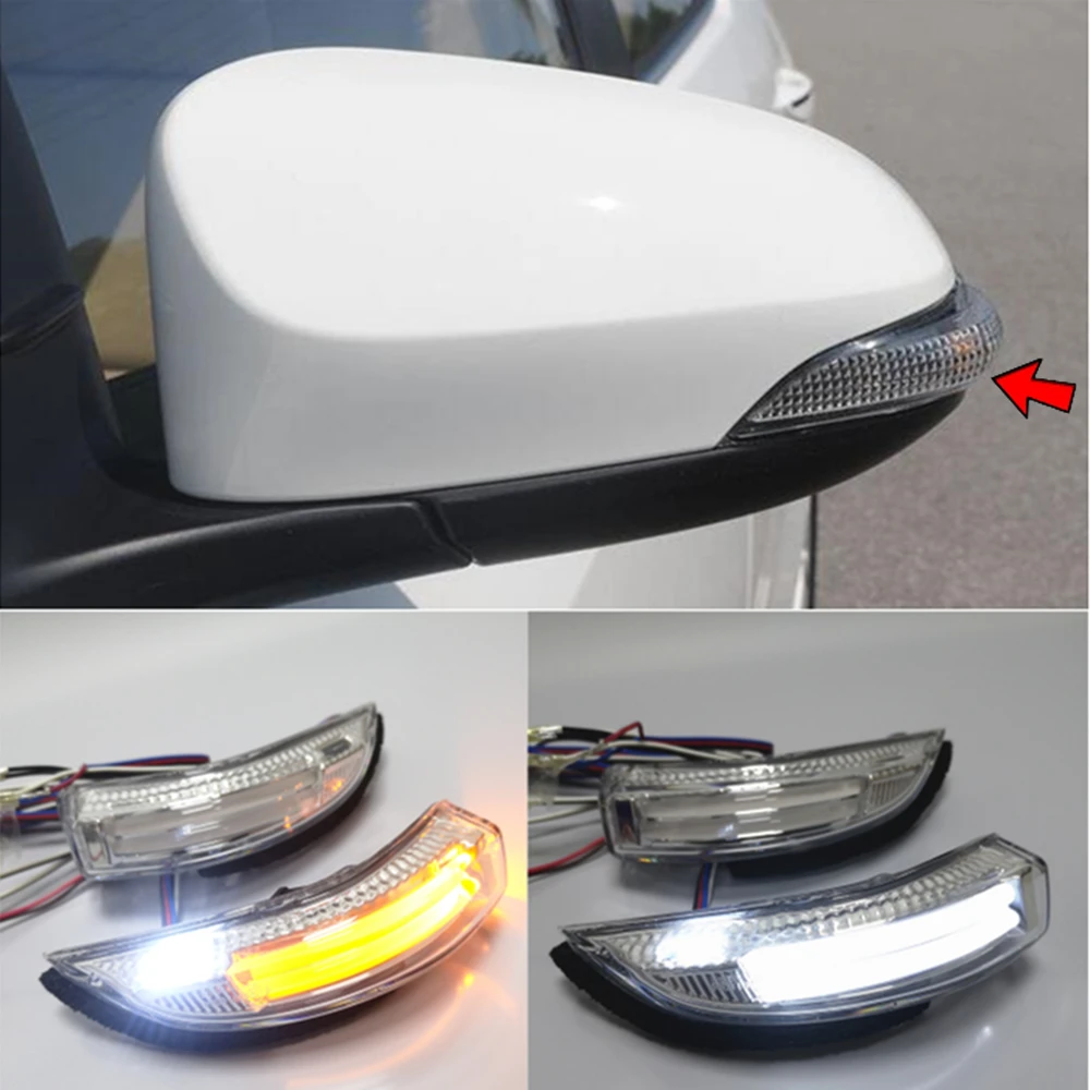 Для Toyota Corolla Camry 12-17 Prius Aurion Avalon Vios Yaris Auris светодиодный зеркальный светильник с боковой дверью и поворотным сигналом