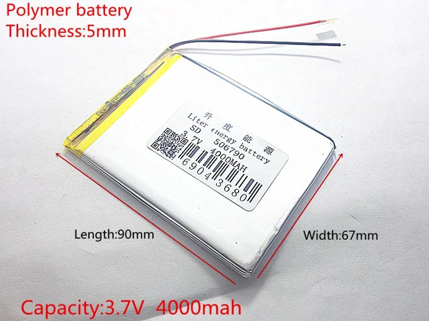 

Аккумулятор для планшета 7 дюймов ниже солнца M70 506790 p 3,7 V 4000 mah