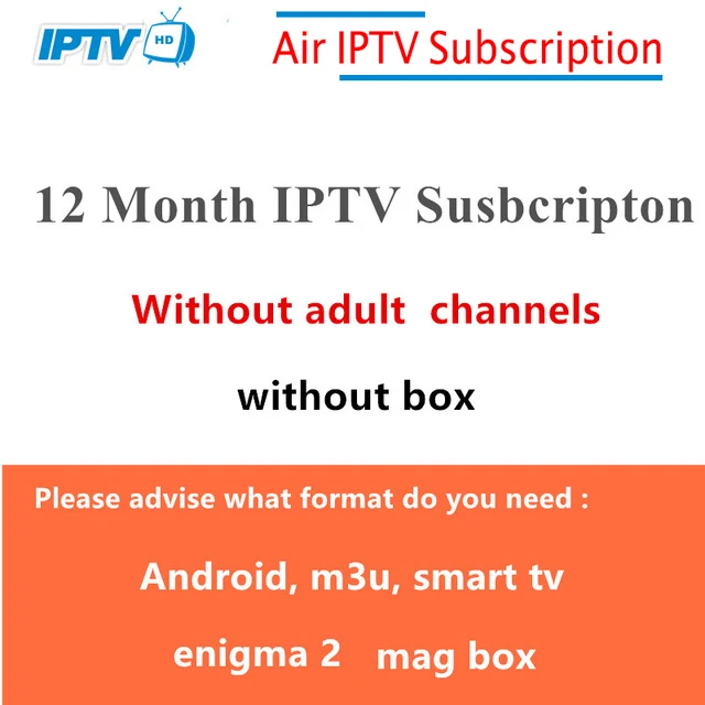 12 Months Air IPTV подписка Франция Италия Нидерланды арабский Испания Швеция Португалия северная канада США android Smart IPTV M3U - Цвет: 12 Months