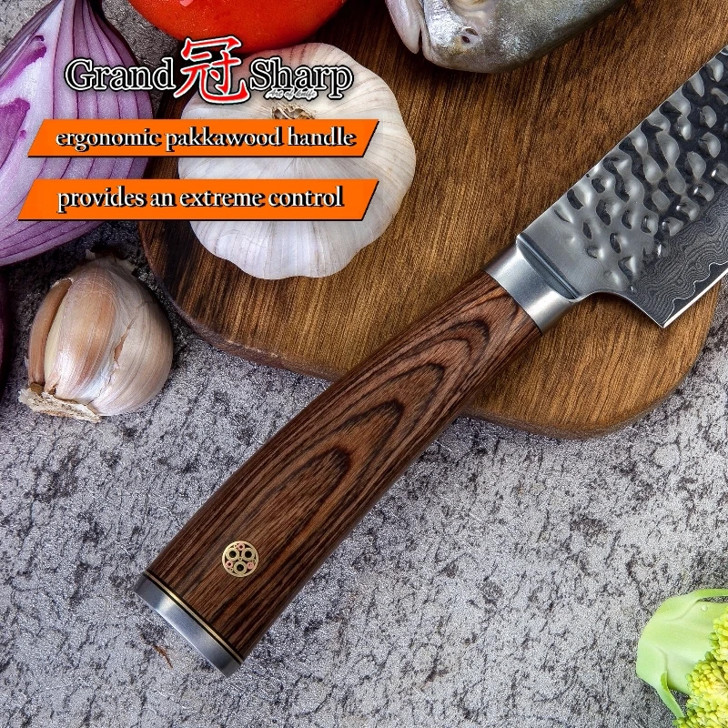 

Kitchen Knife Set 3 pcs Chef Santoku Paring Kitchen Knives vg10 Damascus Japanese Knife Professional Best Chef Knives Gift Box