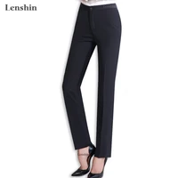 lenshin thin formal pants summer work wear full length professional business for women trousers slim female office lady career
