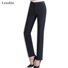 Тонкие деловые брюки Lenshin, летняя рабочая одежда, длинные профессиональные деловые брюки для женщин, узкие женские офисные деловые брюки для женщин