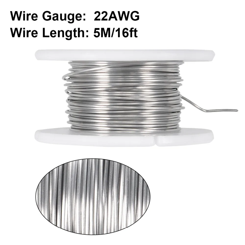 Uxcell 1 шт. нагревательный провод нихромовый резистор 21AWG 22AWG 24AWG 26AWG 27AWG Сверхтонкий провод для нагревательных элементов длительный срок службы