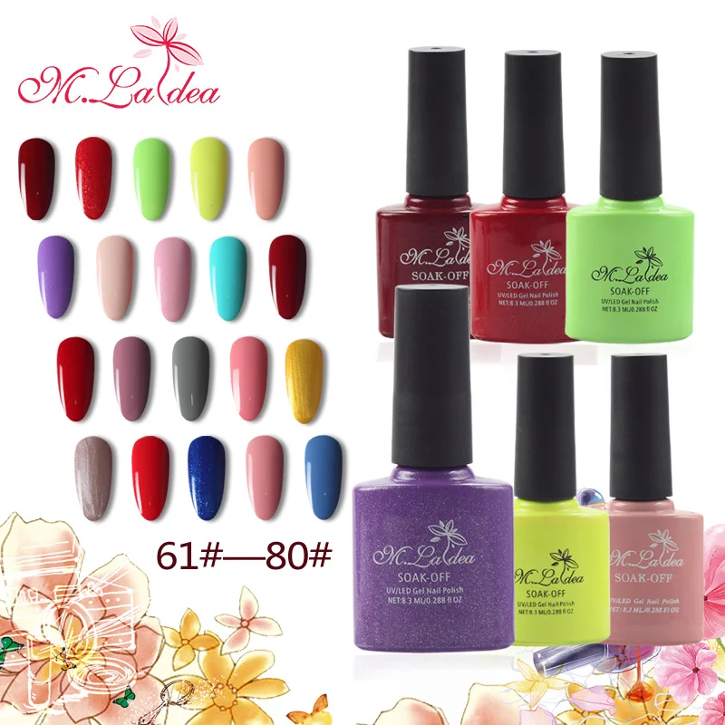 M. Ladea Make Up Nail Art Soak Off Гель для ногтей UV светодио дный 140 мл эмаль 8 3 цвет гель лак