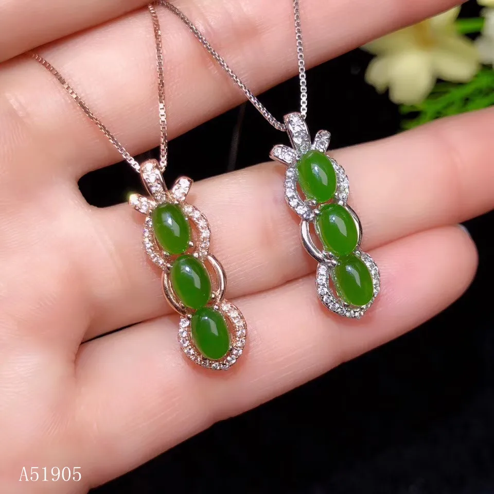 

KJJEAXCMY boutique jewelry 925 sterling silver inlaid natural jasper gemstone female luxury necklace pendant support test