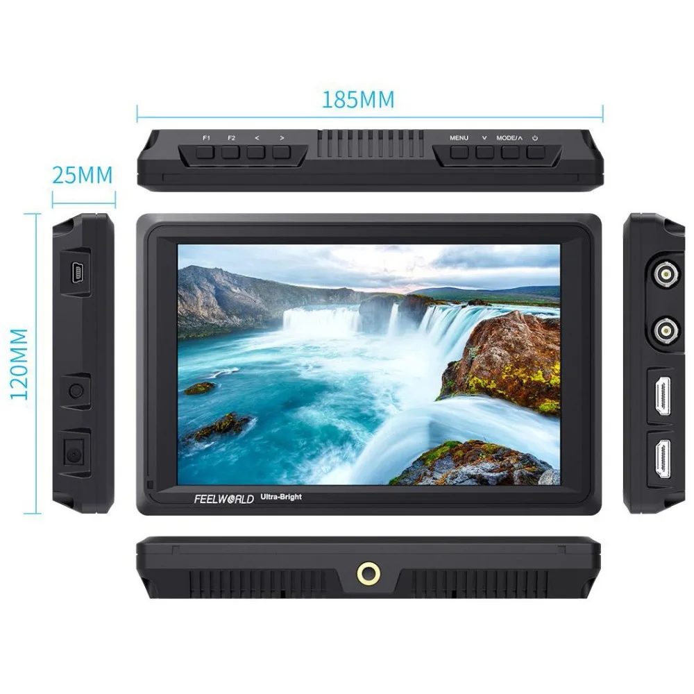 Feelworld FW279S 7 ''ips 2200nit дневной свет видимый 3G-SDI HDMI Full HD 1920x1200 Feild монитор камеры с функцией ложного цвета