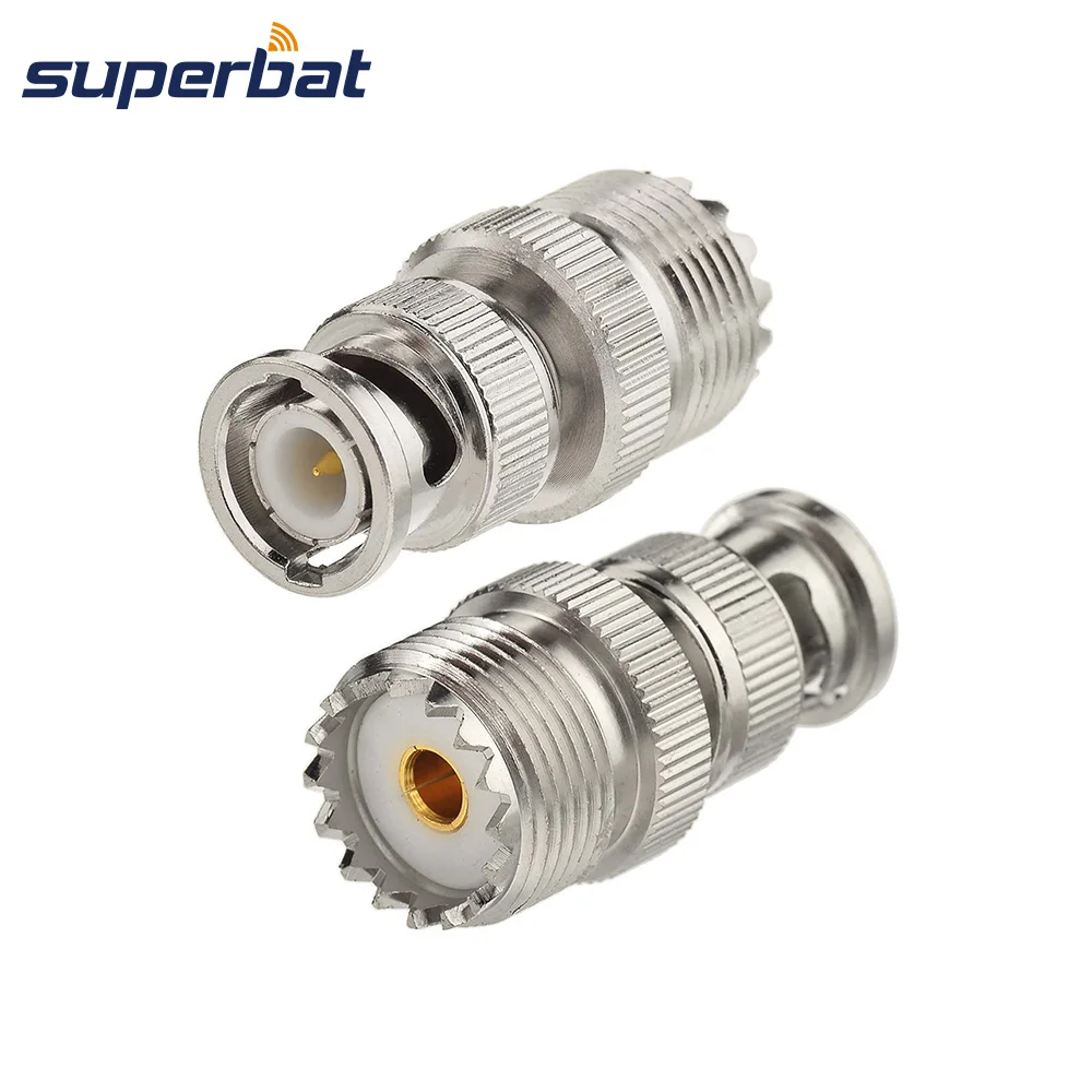Superbat 2 Pack UHF SO 239 Jack к BNC разъему адаптера для двухсторонней радиосвязи CB|Кабели