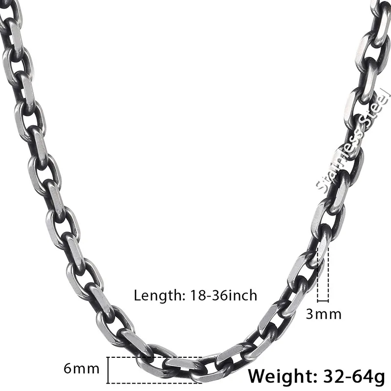 Мужская цепочка из нержавеющей стали 6 мм KKN498|necklace boy|chain stainless steelmen chain |