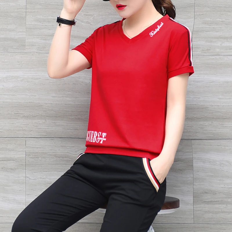 Оптовая продажа-Женские футболки Повседневное женские с короткими рукавами