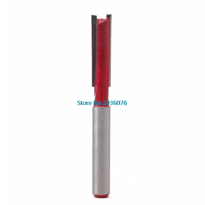 OOTDTY 1/4 "хвостовик 1/4" лезвие для обработки древесины две канавки прямые фрезы