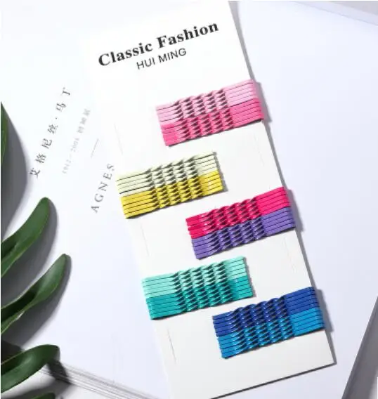 A1-50pcs 40~ 50 шт/упаковка-японские и корейские аксессуары для волос для девочек Harajuku Радужный карамельный цвет заколка для волос простая Базовая заколка для волос - Цвет: A1-50pcs
