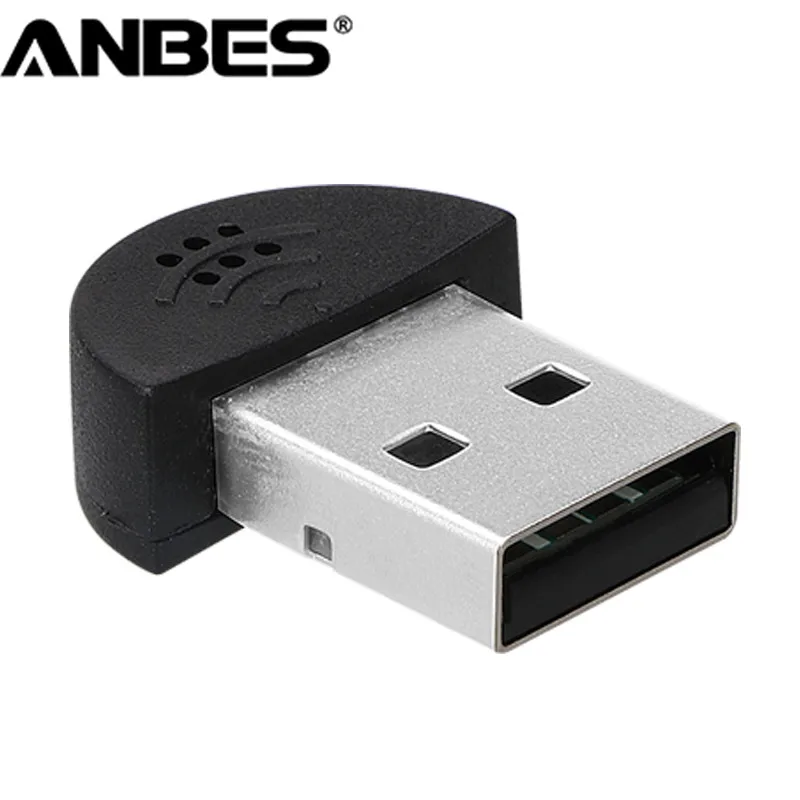 ANBES Mini USB 2 0 Микрофон супер Портативный Студийный для речи микрофон аудио адаптер