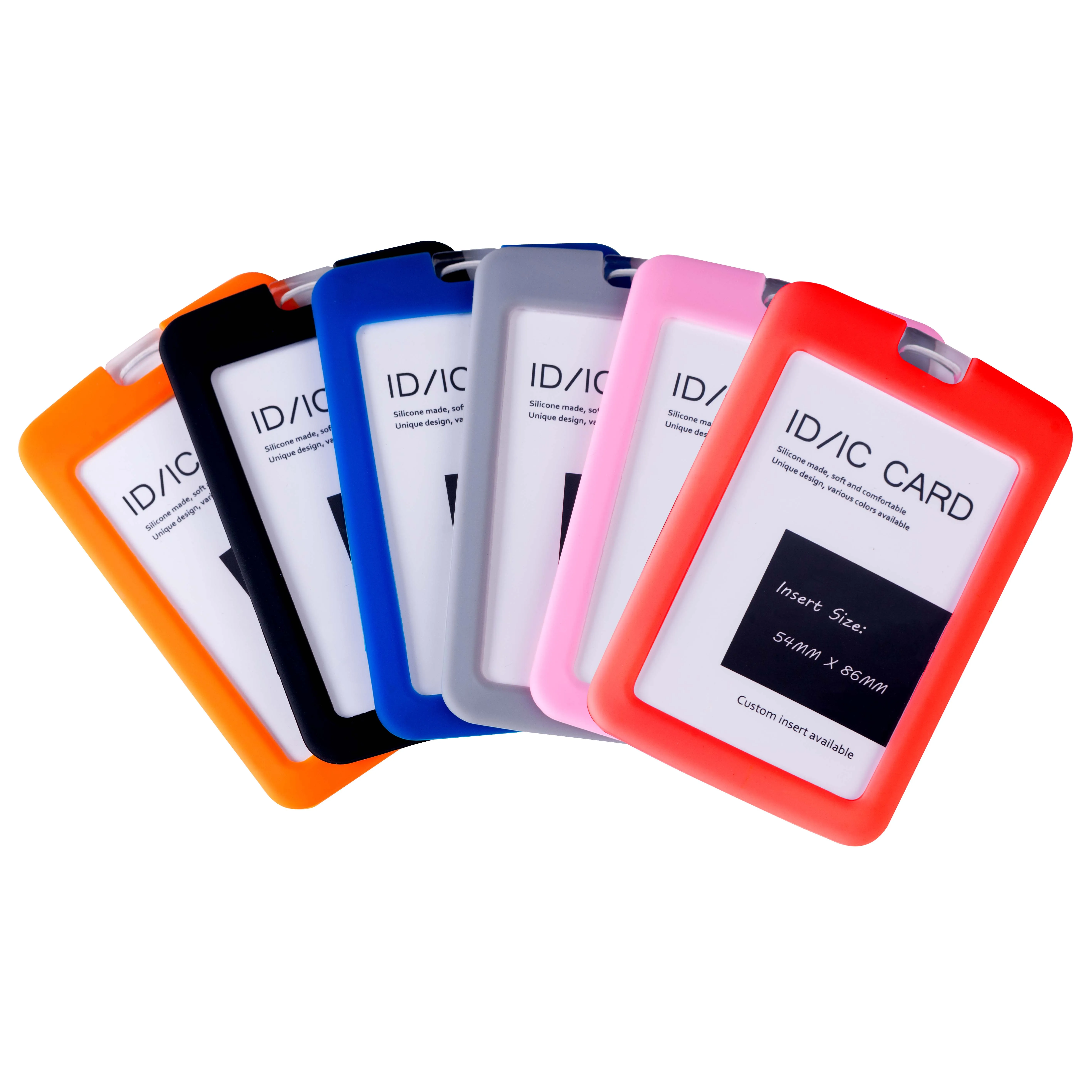 Выдвижная катушка для бейджа с силиконовым чехлом удостоверения личности