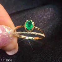 kjjeaxcmy boutique jewelry 925 sterling silver inlaid natural emerald female ring supports re examination of new luxury