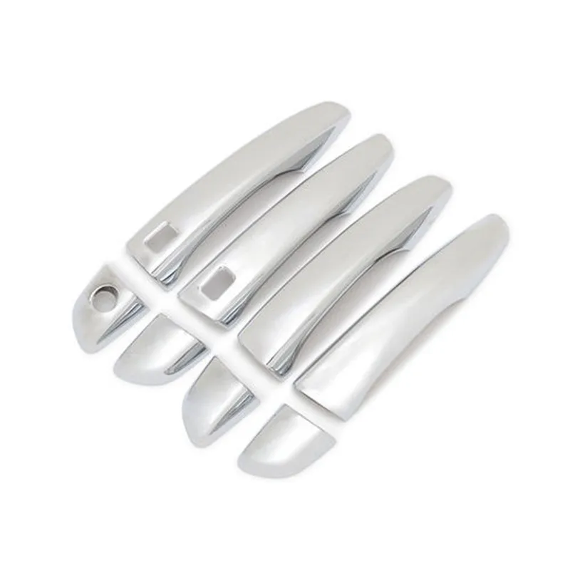 

BBQ@FUKA Chrome Car Side Door Handle Catch Cover Trim Cover For Peugeot 3008 GT 2016 2017 2018 Car Exterior Accessories Styling