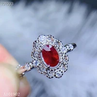 kjjeaxcmy boutique jewelry 925 pure silver embedded natural ruby luxury ring jewelry support detection