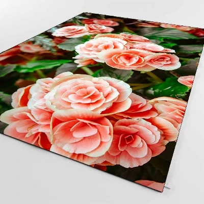 

Else Pink White Roses Flowers Green Leaf Floral 3d Print Non Slip Microfiber Living Room Decorative Modern Washable Area Rug Mat