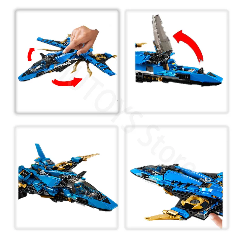 Legoings Новинка! Супер герои 70668 модель Jay's Storm Fighter космический корабль войны