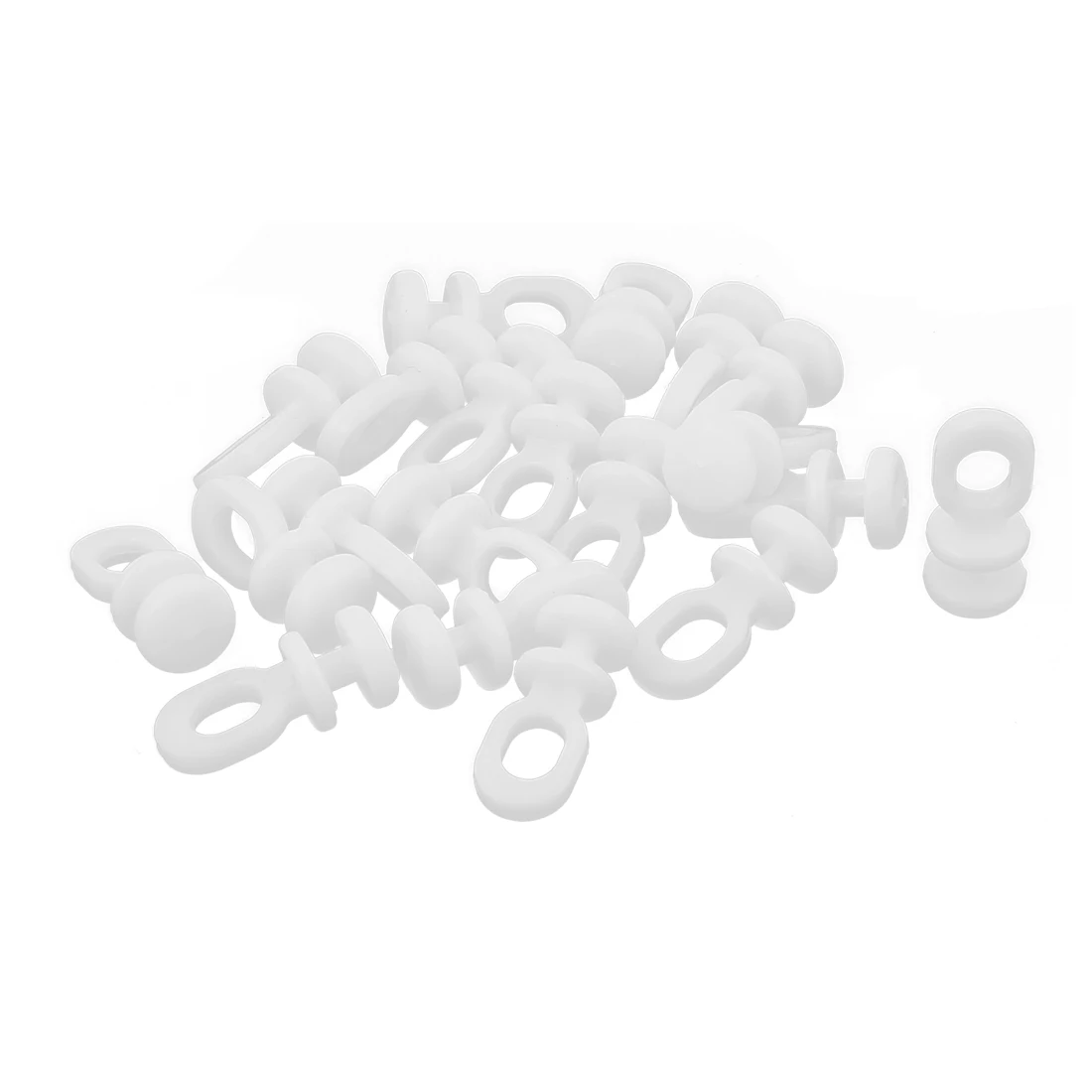 

UXCELL 20Pcs Plastic Window Curtain Track Carrier Wheels Rollers Glider White