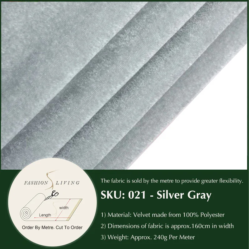 Silver Gray См 160 см обивка красная бархатная ткань черное бархатное платье ткань однотонная фиолетовая бархатная занавеска ткань бордовая Серебристая серая ткань - Цвет: Silver Gray
