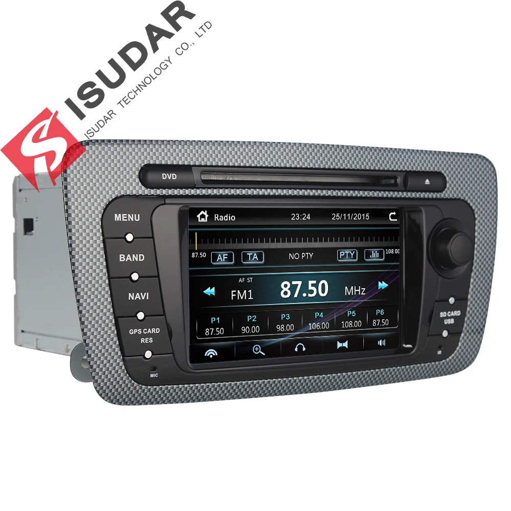 Isudar автомобильный мультимедийный плеер gps 2 Din DVD Automotivo для сиденья/Ibiza 2009 2010 2011 2012