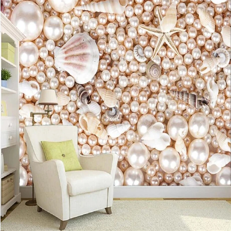 Обои beibehang на заказ для гостиной спальни красивые морские жемчужные раковины