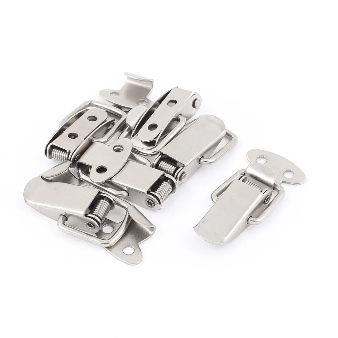 

UXCELL 6Pcs Spring Loaded Metal Suitcase Chest Tool Boxes Locking Toggle Latch Hasp Lock Hardware Hasps Home Improvement Metal