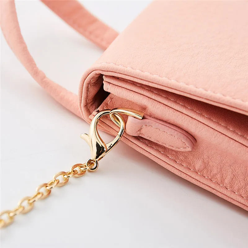 HUBARU Women Wallets Black Color Zipper Chains Wallet Female Fashion PU Leather Clutch Clamp Standard Slim Design Coin Purse | Багаж и