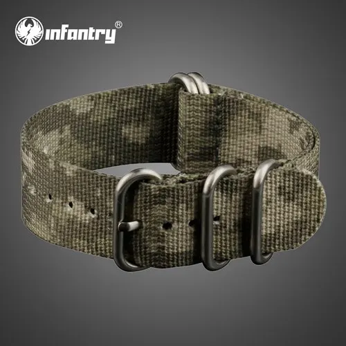 ACU Camo Ремешок для наручных часов Zulu 22 мм, ремешок для наручных часов с 5 кольцами G10, ремешок для наручных часов в армейском стиле, нейлоновый браслет для ныряльщиков, аксессуары для часов - Цвет ремешка: ACU Camo