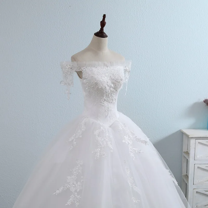 Кружева рюшами Noiva Casamento кружева обратно А силуэта аппликация Мода простой белый