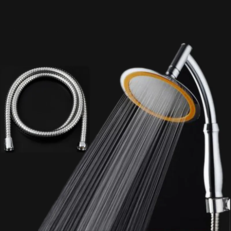 High Pressure Shower Heads Hand Hold Supercharge Style Water Saving Stainless Steel Chrome Top Spray With Hose | Обустройство дома